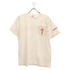CHROME HEARTS (クロムハーツ) リップ&タンプリントポケット半袖Tシャツ カットソー ホワイト M