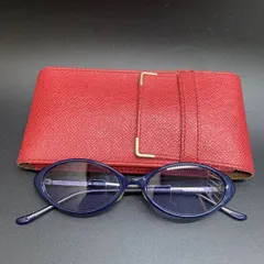 M299 ellesseエレッセ サングラス ellesse 208-106TA ブルーパープル系 中古 レンズスレあり 高島屋レザーメガネケース付属のサムネイル