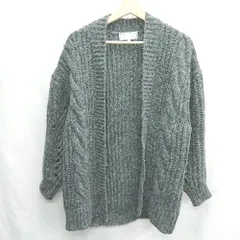 ◇ ⊇ ROPE PICNIC ロペピクニック ニット ノーボタン 長袖 カーディガン サイズ38 ブラック レディース E  【1412260010610】