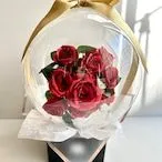 プレミアムギフト 薔薇no花束がバルーンに！ボリューム満足度 印象的 サプライズ感 満点