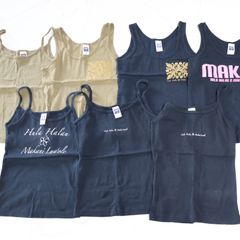 【フラダンス用衣装 7点セット】Tシャツ Jellan トップス まとめ売り タンクトップ キャミソール Sサイズ 黒 カーキ