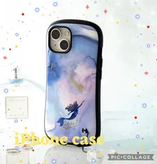 送料無料　Ariel’s Dream スマホケース　iPhone ケース　可愛い　おしゃれ　ブルー　大理石風　iPhone17 iPhone 16e iPhone 16 iPhone 15 iPhone 14 iPhone 13