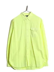 【お得なクーポン配布中!】 00s ラルフローレン オックスフォード 3点留め 長袖 ボタンダウン シャツ メンズ M / 古着 00年代 オールド ポロ 長袖シャツ ポニー無し BD