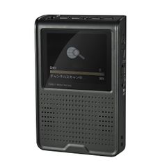 【新着商品】WINTECH 録画/録音機能付き2.8インチ液晶ポータブルワンセグテレビ（AM/FM搭載） TVR-L39M ブラック 防災機能