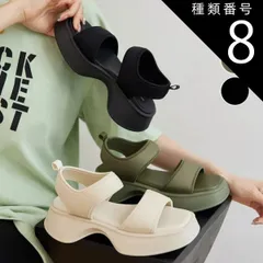 種類8:アイボリー/23cm スポーツサンダル 厚底 レディース 厚底サンダル コンフォート サンダル ビーチサンダル 軽量 厚底靴 靴 スポーツ 歩き やすい アウトドア 美脚効果 祭り 浴衣 旅行 海 シンプル カジュアル おしゃれ キレイめ スポサン 2
