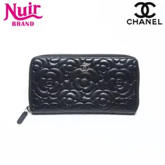 CHANEL シャネル 長財布 27番台 2018-2019 ラウンドジップ カメリア ラムスキン