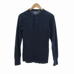 アヴィレックス AVIREX サーマル Tシャツ 長袖 ヘンリーネック S 紺 ネイビー /UO