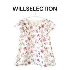 【美品】 WILLSELECTION ウィルセレクション 花柄 フリル シフォンブラウス Ｍ カットソー