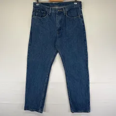 古着 ラングラー Wrangler デニムパンツ ストレート 5ポケット ジップ ジーンズ ジーパン 長ズボン 色落ち w32 L30  ブルー メンズ