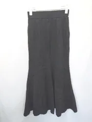 ◇ Θ KBF アーバンリサーチ コットン ロング丈 マーメイド スカート サイズF ブラック レディース E  【1503040001857】