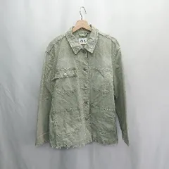 ◇ ⊇ ZARA ザラ デニム 綿 長袖 ジャケット サイズS ライトカーキ レディース E  【1503050034173】