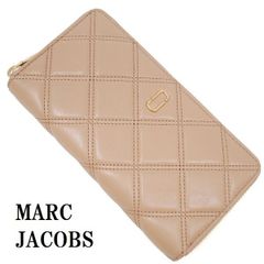 マーク ジェイコブス MARC JACOBS M0012085 258 長財布 キルティング L字 ラウンドファスナー ロング ウォレット キルティング ベージュ系