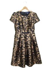 エムズグレイシー 417603 吊りスカート 40 ベージュ ウール混 チェック  