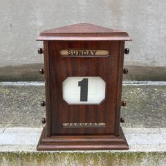〜1930年代 ヴィンテージ 木製デスクカレンダー（卓上カレンダー）アンティーク品 / Vintage Desk Calendar
