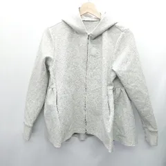 ✨美品✨ELFRANK（エルフランク）フリル　パーカー（グレー）裾ダブルフリル ELFRANK パーカー 裾フリルダンボールニットジップパーカー