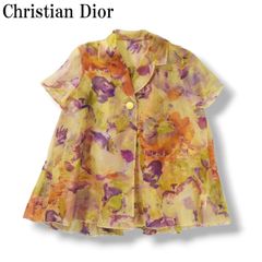 Diorクリスチャンディオール七分袖ブラウス9号 - メルカリ