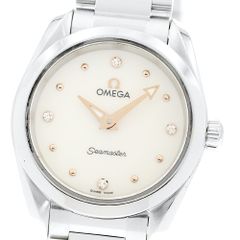 オメガ OMEGA 220.10.28.60.54.001 シーマスター アクアテラ 4Pダイヤ クォーツ レディース保証書付き_893523