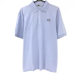 ★特価★フィラゴルフ 半袖ポロシャツ ライトブルー 胸ワッペン  メンズ XL ゴルフウェア FILA GOLF