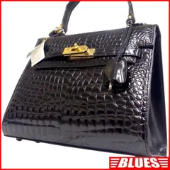 LA TOUR EIFFEL ラトゥールエッフェル ハンドバッグ クロコ型押し レディース 黒 ブラック 本革 レザー 鍵付き ハンドバッグ一覧←SEULB屋着古← NR4613