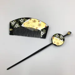 大振り櫛 蒔絵 螺鈿 No.114・115 伝統的和風デザイン 櫛 2点セット 大振り櫛 蒔絵 螺鈿 No.114・115 伝統的和風デザイン 櫛 2点セット
