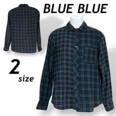 BLUE BLUE Japan ブルーブルー ジャパン メンズ 長袖シャツ 2 ネルシャツ 700023-471 聖林公司 日本製 チェック マルチカラー系 (C18)★