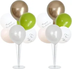 La Kissa バルーンスタンド 誕生日 飾り付け バースデーバルーン 風船セット 男の子 女の子 床用 ホルダー 1歳 2歳 3歳(ピスタチオ)