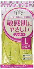 ダンロップ ホームプロダクツ 炊事手袋 天然ゴム 中厚手 リッチネ グリーン L キッチン 食器洗い 掃除 洗濯 園芸 グローブ