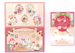 【中古】グッズセット 集合 ポストカード＆グリーティングカード 「ダッフィー＆フレンズのハートフェルト・ストロベリーギフト」 東京ディズニーシー限定