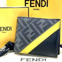 ★激レア★ FENDI 二つ折り財布 黒/黄色 メンズ FENDI フェンディ 二つ折り財布 メンズ 財布 バッグ バグズ アイ