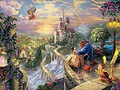絵画原画 （大空の旅） ユニコーン 虹 川 街 悠久の旅路の絵 - メルカリ