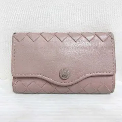 ボッテガヴェネタ BOTTEGA VENETA イントレチャート ラムレザー 4連 キーケース 339336 マロー ピンク系 ☆AA★のサムネイル