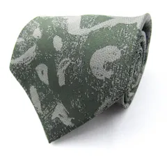 ソニアリキエル ブランド ネクタイ シルク 総柄 ハンドメイド メンズ グリーン Sonia Rykiel 【中古】