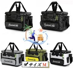 釣り バケツ 釣り用ケース サイズM 40*30*25CM タックルバッグ バッカン ロッドホルダー付き 釣りボックス 多機能 40L 大容量 EVA素材 防災 収納コンテナ タックルバッグ