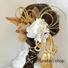 【再販】卒業式髪飾り　結婚式　成人式　前撮り　撮影　ゴールド髪飾り　ドライフラワー髪飾り