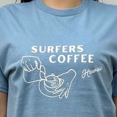 ★2025新作★人気★希少品 SURFERS COFFEE Tシャツ LATE ART ストーンブルー S～XLサイズ 送料無料 SST-SC-LASB