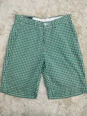 美品 90s ラルフローレン ギンガムチェック ハーフパンツ グリーン