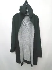 ◇ AZUL BY MOUSSY アズールバイマウジー ニット 長袖 ガウンコート サイズM ブラック レディース P  【1406180037857】