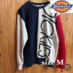 【古着】Dickies(ディッキーズ)スウェット M トリコロール アメカジ 美品 フロントロゴ トレーナー