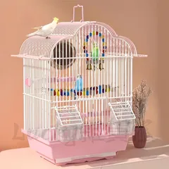カラフルなスイング＆クライミングラダー付き大型スペースの楽しい鳥かご - バジャリガー インコ コニュア コカティール マナ ラブバード