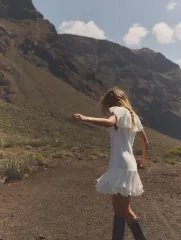 ZARA(ザラ) リボン フリル ワンピース