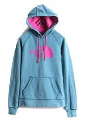 【お得なクーポン配布中!】 ノースフェイス プリント スウェットパーカー XS 程 裏起毛  2トーン 青灰