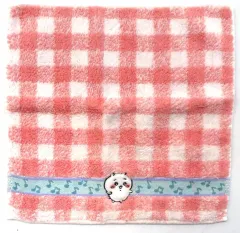 【中古】タオル・手ぬぐい ちいかわ(音符ピンク) タオルハンカチ 「ちいかわ なんか小さくてかわいいやつ」