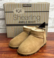 ◾️あったか可愛い♪ KIRKLAND カークランド キッズ ムートンブーツ 19㎝ 20㎝ 21㎝ シープスキン 羊革【7771038】