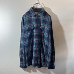 SONOMA 長袖フランネルシャツ M オンブレチェック