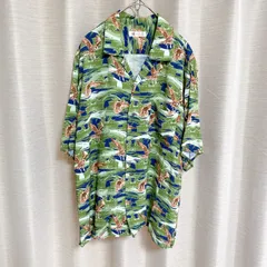 tk.TAKEO KIKUCHI タケオキクチ 雑誌LIFEコラボ オープンカラーシャツ M 開襟シャツ グリーン 鷹