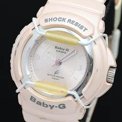 稼働 カシオ ベビーG BG-27 QZ ピンク文字盤 ラバーベルト レディース腕時計 DOI 2000000 NSK