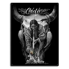 ネイティブ・アメリカンの水牛のツノのパイプ ネイティブ・アメリカンの水牛のツノのパイプ