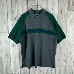 STRUCTURE ストラクチャー 綿 ハーフジップ 半袖 Tシャツ ポロシャツ TEE L