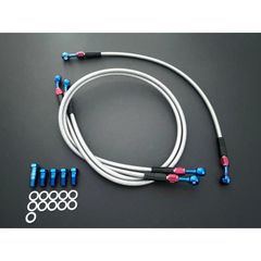 ゼファー400 χ フロント リア メッシュブレーキホース 3本セット