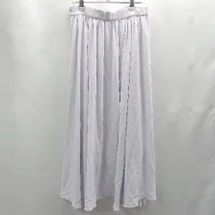◇ Θ nano universe ナノユニバース ウエストゴム ロング フレアー スカート サイズ36 ラベンダー系 レディース E  【1502030004779】